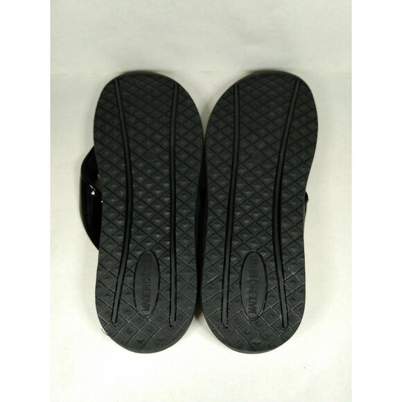 Fanture Orthotic Comfort Arch Support Thong Sandal Women Black Patent 8.5 EU 39 - Picture 6 of 8